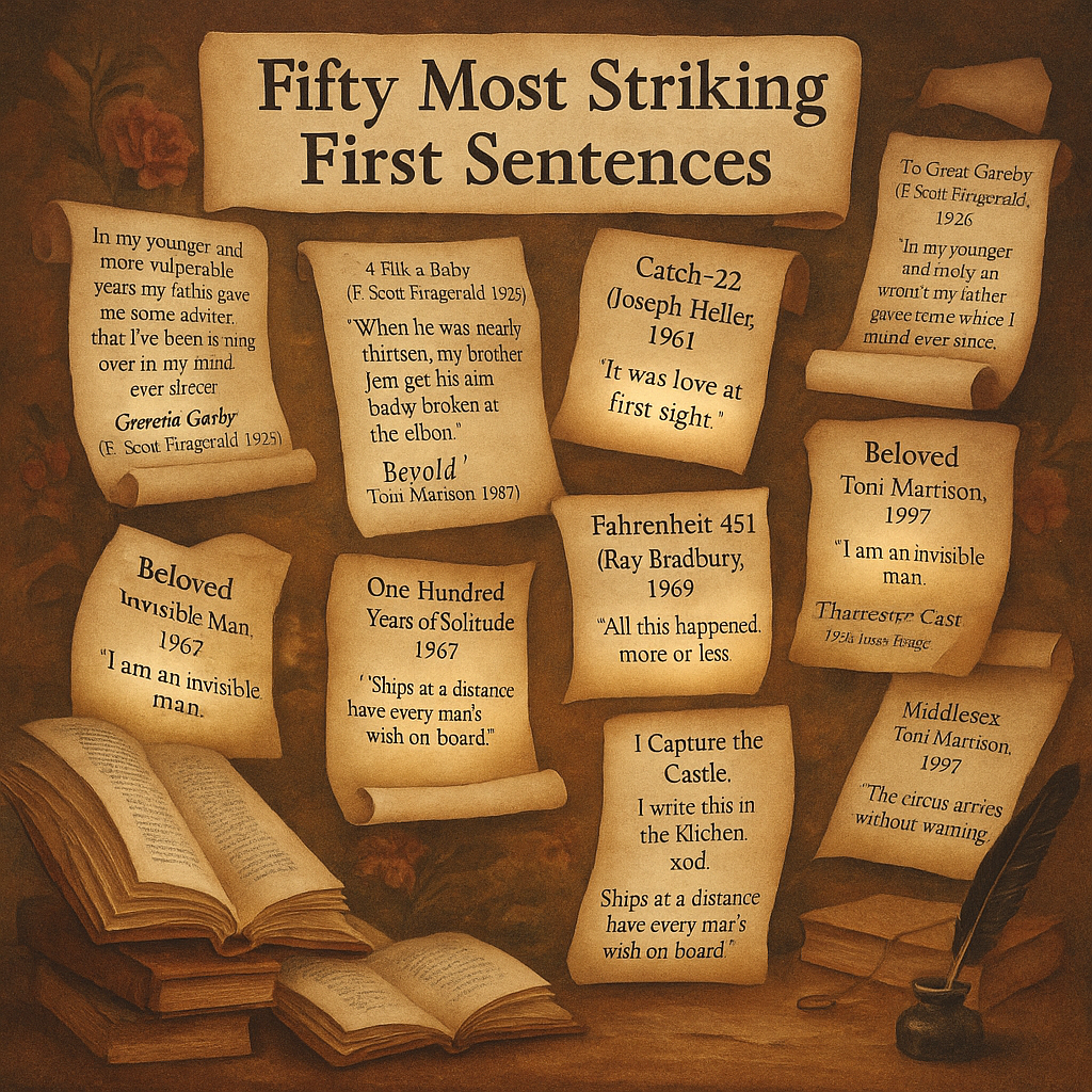 Fifty First Sentences that stays with you long after that book is read